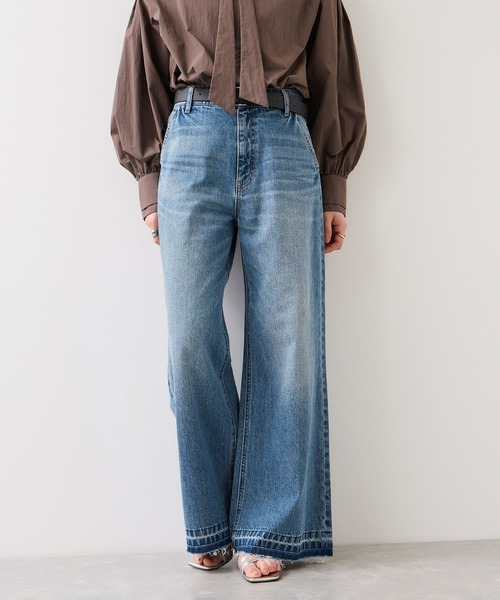 VIS（ビス）の「バギーワイドデニムパンツ（デニムパンツ・レディース・ブルー系その他4/ブラック系その他・SS/S/M）」の3枚目の写真