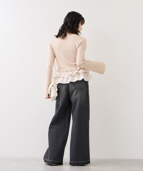 VIS（ビス）の「バギーワイドデニムパンツ（デニムパンツ・レディース・ブルー系その他4/ブラック系その他・SS/S/M）」の17枚目の写真