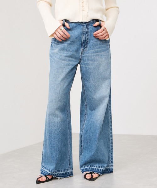 VIS（ビス）の「バギーワイドデニムパンツ（デニムパンツ・レディース・ブルー系その他4/ブラック系その他・SS/S/M）」の8枚目の写真