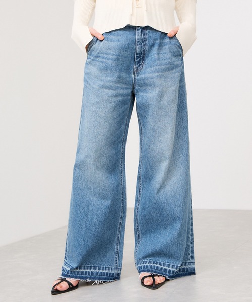 VIS（ビス）の「バギーワイドデニムパンツ（デニムパンツ・レディース・ブルー系その他4/ブラック系その他・SS/S/M）」の7枚目の写真