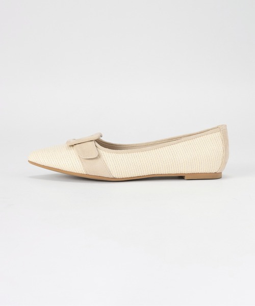 NATURAL BEAUTY BASIC（ナチュラルビューティーベーシック）の「◇ベルテッドフラット（パンプス・レディース・ブラック/ホワイト系その他・LARGE/MEDIUM）」の3枚目の写真