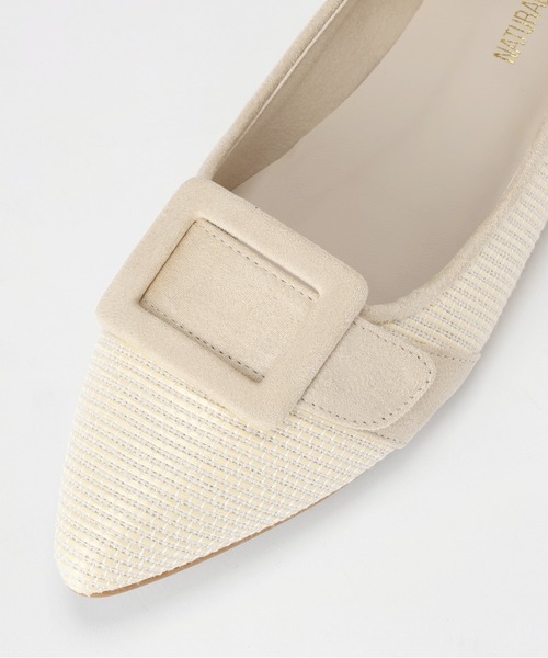 NATURAL BEAUTY BASIC（ナチュラルビューティーベーシック）の「◇ベルテッドフラット（パンプス・レディース・ブラック/ホワイト系その他・LARGE/MEDIUM）」の5枚目の写真