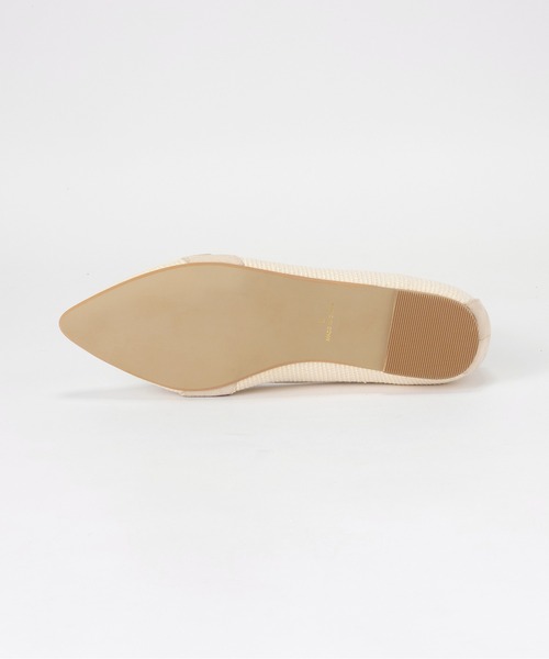 NATURAL BEAUTY BASIC（ナチュラルビューティーベーシック）の「◇ベルテッドフラット（パンプス・レディース・ブラック/ホワイト系その他・LARGE/MEDIUM）」の7枚目の写真