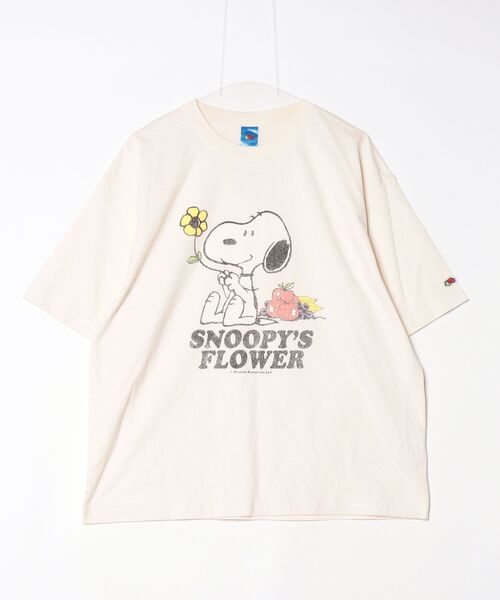 FRUIT OF THE LOOM(フルーツオブザルーム)の「【FRUIT OF THE LOOM/フルーツオブザルーム】FTL x PEANUTS 19/-スラブ天竺1(Tシャツ/カットソー・レディース・アイボリー・M/L)」の4枚目の写真