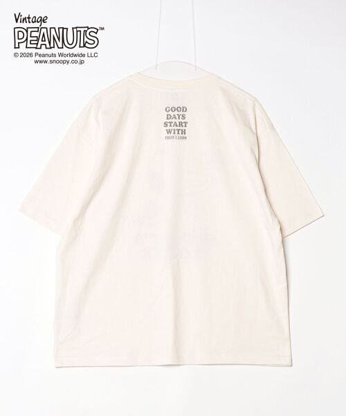 FRUIT OF THE LOOM(フルーツオブザルーム)の「【FRUIT OF THE LOOM/フルーツオブザルーム】FTL x PEANUTS 19/-スラブ天竺1(Tシャツ/カットソー・レディース・アイボリー・M/L)」の3枚目の写真
