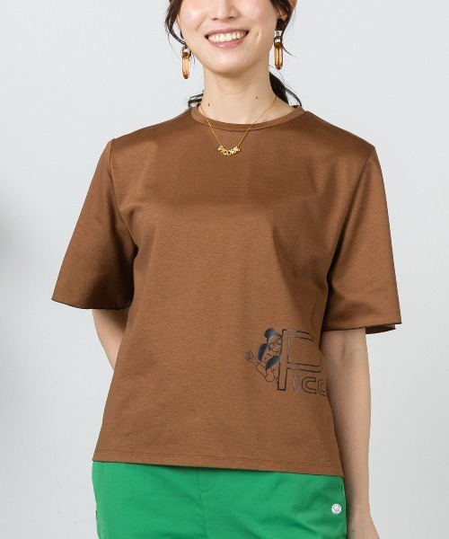 STUDIO PICONE(スタジオピッコーネ)の「UV冷感プリントプルオーバー(Tシャツ/カットソー・レディース・ホワイト/ライトグレー/ブラウン/ライトブルー・L/M/LL)」の17枚目の写真