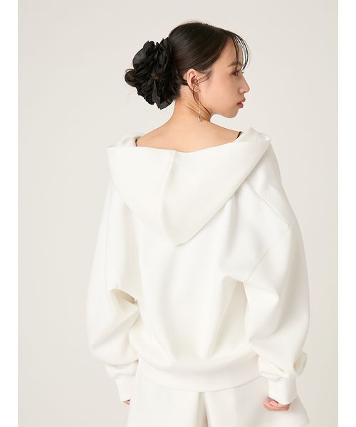 FRAY I.D(フレイアイディー)の「ダンボールジップアップパーカー(パーカー・レディース・グレー/ホワイト/ピンク・F)」の9枚目の写真