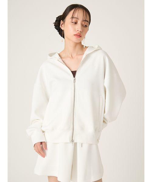 FRAY I.D(フレイアイディー)の「ダンボールジップアップパーカー(パーカー・レディース・グレー/ホワイト/ピンク・F)」の17枚目の写真