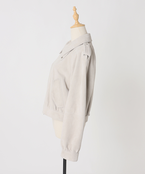 JOURNAL STANDARD（ジャーナルスタンダード）の「別注【Ayumi.Hamamoto×JOURNALSTANDARD】A/H Goat Suede Flight BZ（ブルゾン・レディース・ベージュ・FREE）」の10枚目の写真