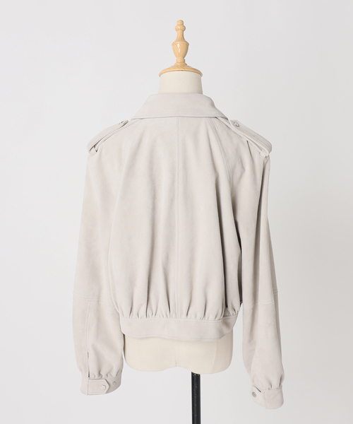 JOURNAL STANDARD（ジャーナルスタンダード）の「別注【Ayumi.Hamamoto×JOURNALSTANDARD】A/H Goat Suede Flight BZ（ブルゾン・レディース・ベージュ・FREE）」の11枚目の写真