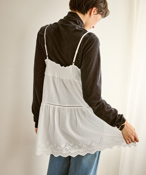 ROPE' PICNIC（ロペピクニック）の「Vネックティアードレースビスチェ（キャミソール・レディース・ホワイト・FREE）」の7枚目の写真