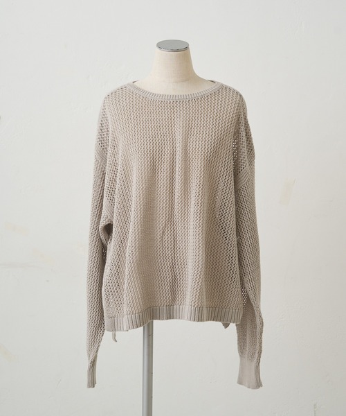 PUAL CE CIN(ピュアルセシン)の「【@sein___000企画】メッシュ編みニットプルオーバー(ニット/セーター・レディース・オフホワイト/グレー/ネイビー・FREE)」の22枚目の写真