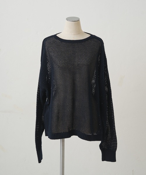 PUAL CE CIN(ピュアルセシン)の「【@sein___000企画】メッシュ編みニットプルオーバー(ニット/セーター・レディース・オフホワイト/グレー/ネイビー・FREE)」の21枚目の写真