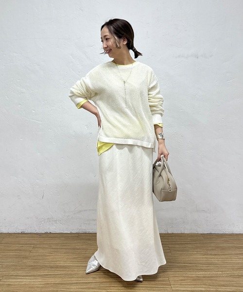 PUAL CE CIN(ピュアルセシン)の「【@sein___000企画】メッシュ編みニットプルオーバー(ニット/セーター・レディース・オフホワイト/グレー/ネイビー・FREE)」の8枚目の写真