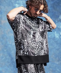 Jih Nunc | mt10234-ペイズリー×レオパードパッチワークプリントポンチカットソー(JIH-R1186)(Tシャツ/カットソー)