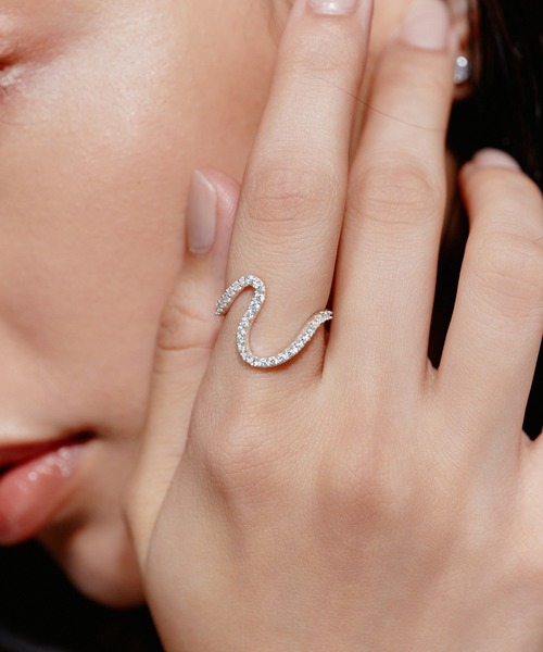 【novice】CZ Sway Ring［Silver925］