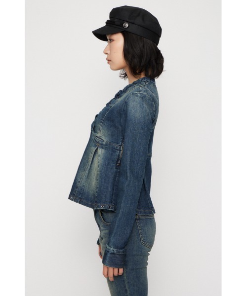 LAGUA GEM(ラグアジェム)の「EYELET POINT DENIM チュニック(チュニック・レディース・ブラック/ブルー・SMALL/MEDIUM)」の6枚目の写真