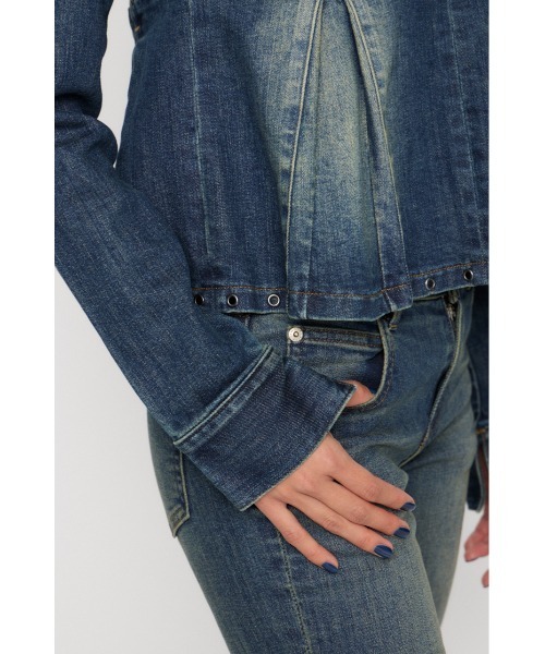 LAGUA GEM(ラグアジェム)の「EYELET POINT DENIM チュニック(チュニック・レディース・ブラック/ブルー・SMALL/MEDIUM)」の10枚目の写真