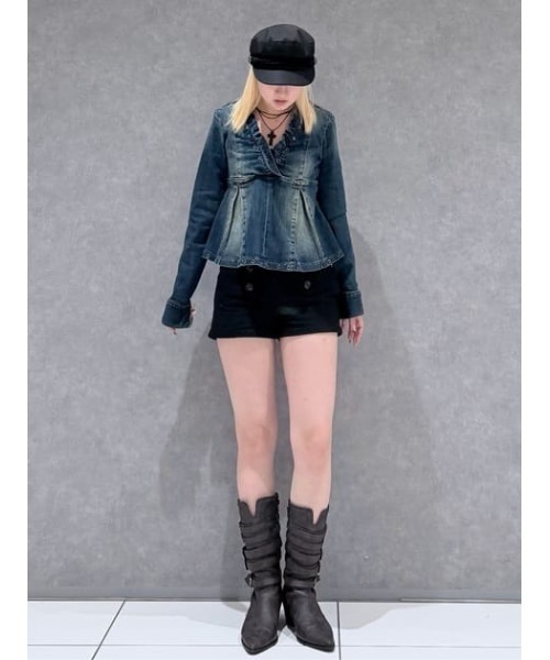 LAGUA GEM(ラグアジェム)の「EYELET POINT DENIM チュニック(チュニック・レディース・ブラック/ブルー・SMALL/MEDIUM)」の16枚目の写真
