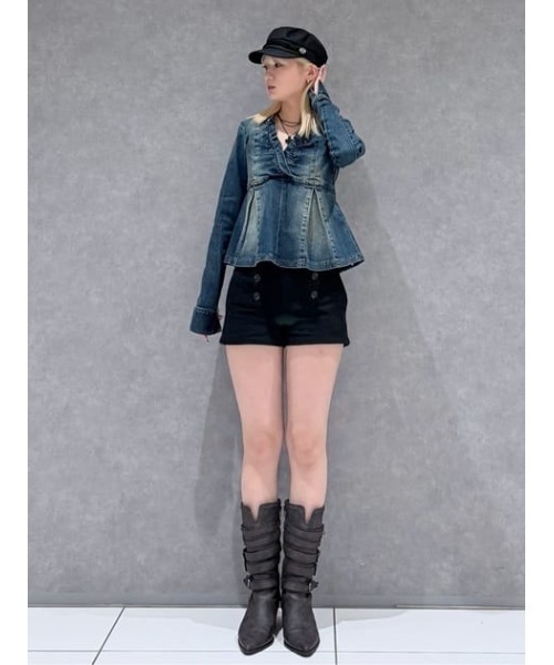 LAGUA GEM(ラグアジェム)の「EYELET POINT DENIM チュニック(チュニック・レディース・ブラック/ブルー・SMALL/MEDIUM)」の17枚目の写真