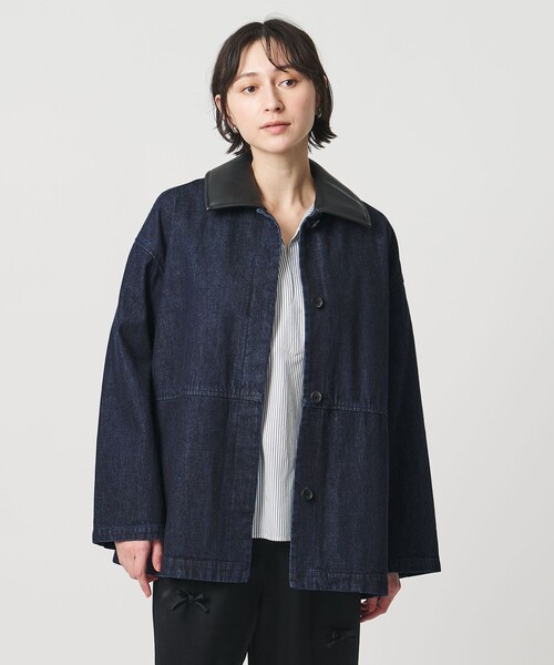 UNITED ARROWS(ユナイテッドアローズ)の「デニム 2WAY ミドルコート(デニムジャケット・レディース・ネイビー・38/36)」の2枚目の写真