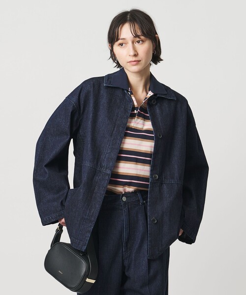 UNITED ARROWS(ユナイテッドアローズ)の「デニム 2WAY ミドルコート(デニムジャケット・レディース・ネイビー・38/36)」の5枚目の写真