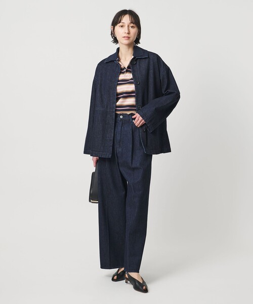 UNITED ARROWS(ユナイテッドアローズ)の「デニム 2WAY ミドルコート(デニムジャケット・レディース・ネイビー・38/36)」の7枚目の写真