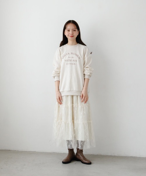 flower（フラワー）の「サンタモニカスウェット（スウェット・レディース・アイボリー/グレー・FREE）」の6枚目の写真