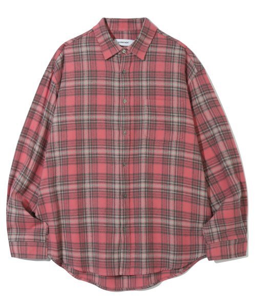 BASEMOMENT(ベースモーメント)の「フランネルチェックシャツピンク(シャツ/ブラウス・レディース・その他・SMALL/MEDIUM/LARGE)」の1枚目の写真