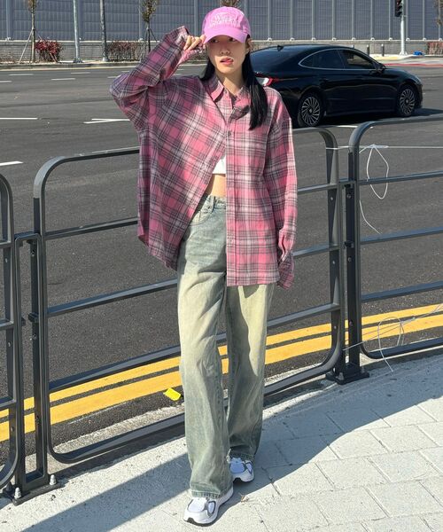 BASEMOMENT(ベースモーメント)の「フランネルチェックシャツピンク(シャツ/ブラウス・レディース・その他・SMALL/MEDIUM/LARGE)」の18枚目の写真