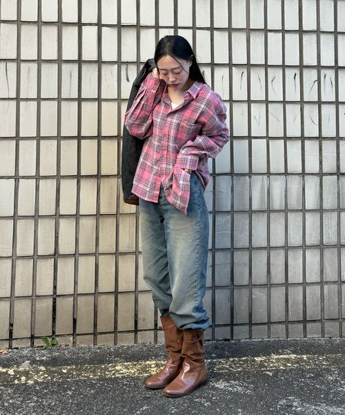BASEMOMENT(ベースモーメント)の「フランネルチェックシャツピンク(シャツ/ブラウス・レディース・その他・SMALL/MEDIUM/LARGE)」の20枚目の写真