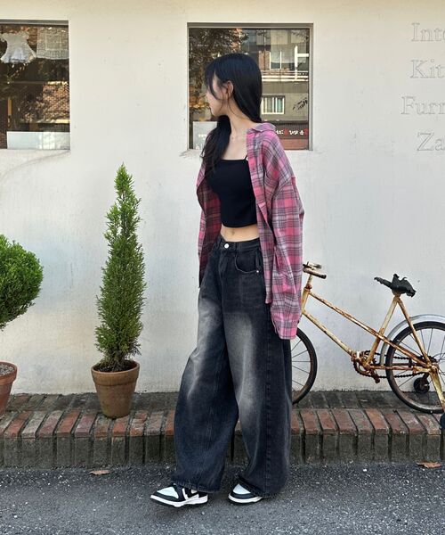 BASEMOMENT(ベースモーメント)の「フランネルチェックシャツピンク(シャツ/ブラウス・レディース・その他・SMALL/MEDIUM/LARGE)」の21枚目の写真