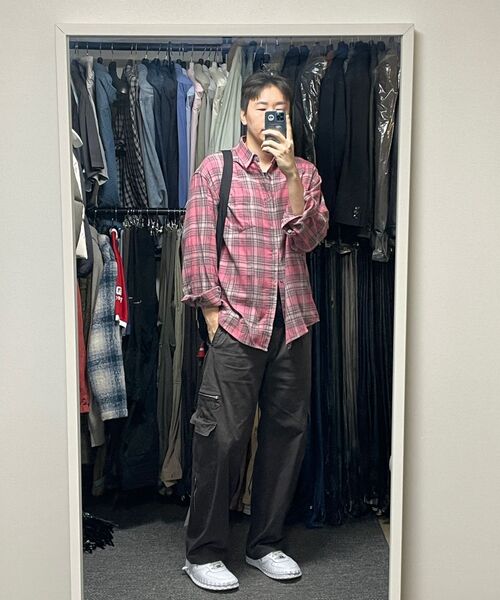 BASEMOMENT(ベースモーメント)の「フランネルチェックシャツピンク(シャツ/ブラウス・レディース・その他・SMALL/MEDIUM/LARGE)」の22枚目の写真