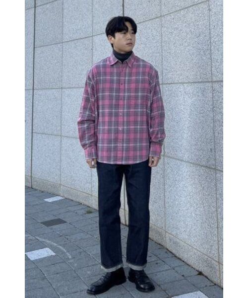 BASEMOMENT(ベースモーメント)の「フランネルチェックシャツピンク(シャツ/ブラウス・レディース・その他・SMALL/MEDIUM/LARGE)」の5枚目の写真