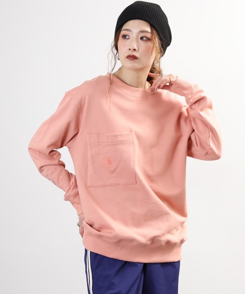 BENCH(ベンチ)の「Bench CREW クルーネック裏毛スウェット ポケット(スウェット・メンズ・オールドローズ系/モカ・L/M/XL)」の2枚目の写真