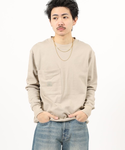 BENCH(ベンチ)の「Bench CREW クルーネック裏毛スウェット ポケット(スウェット・メンズ・オールドローズ系/モカ・L/M/XL)」の1枚目の写真