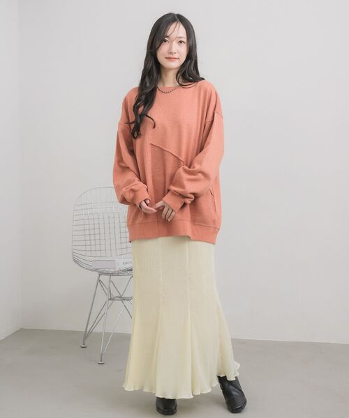RETRO GIRL(レトロガール)の「シアープリーツナローSK(スカート・レディース・ブラック/アイボリー/ブラック系その他/ブラウン系その他・FREE)」の5枚目の写真