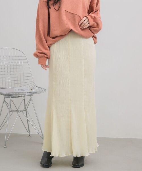RETRO GIRL(レトロガール)の「シアープリーツナローSK(スカート・レディース・ブラック/アイボリー/ブラック系その他/ブラウン系その他・FREE)」の9枚目の写真