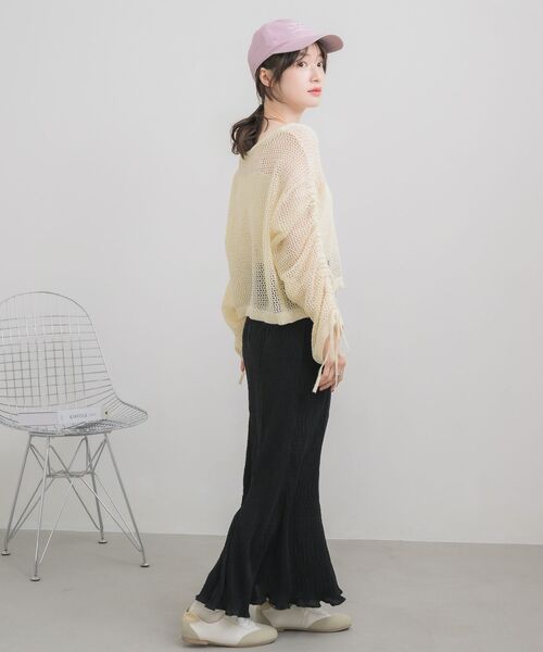 RETRO GIRL(レトロガール)の「シアープリーツナローSK(スカート・レディース・ブラック/アイボリー/ブラック系その他/ブラウン系その他・FREE)」の14枚目の写真