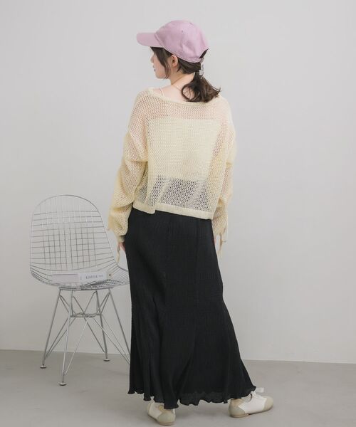 RETRO GIRL(レトロガール)の「シアープリーツナローSK(スカート・レディース・ブラック/アイボリー/ブラック系その他/ブラウン系その他・FREE)」の15枚目の写真