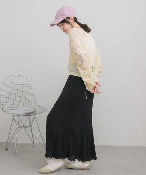 RETRO GIRL(レトロガール)の「シアープリーツナローSK(スカート・レディース・ブラック/アイボリー/ブラック系その他/ブラウン系その他・FREE)」の16枚目の写真