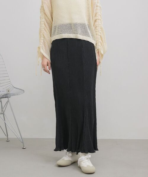 RETRO GIRL(レトロガール)の「シアープリーツナローSK(スカート・レディース・ブラック/アイボリー/ブラック系その他/ブラウン系その他・FREE)」の17枚目の写真