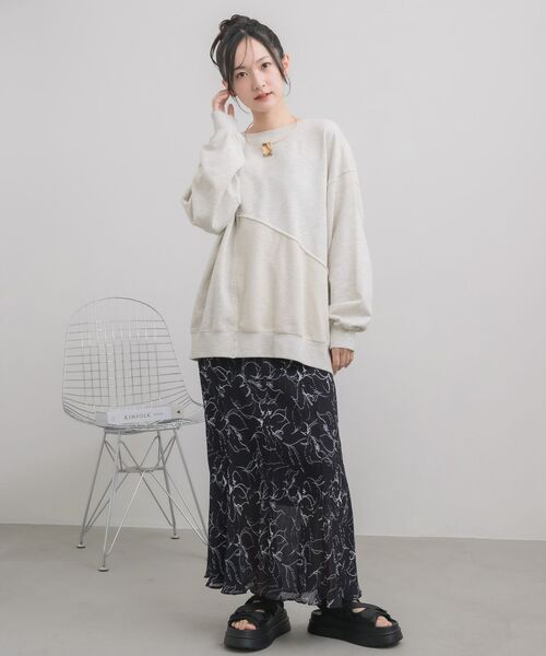 RETRO GIRL(レトロガール)の「シアープリーツナローSK(スカート・レディース・ブラック/アイボリー/ブラック系その他/ブラウン系その他・FREE)」の21枚目の写真