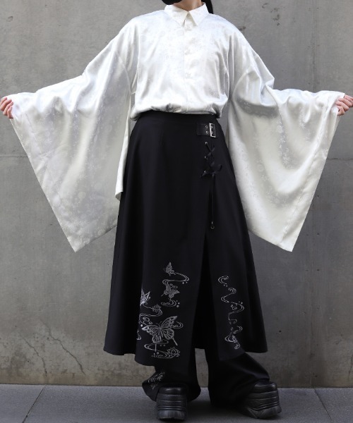 REZEN(リゼン)の「梅×竹ジャガード和袖シャツ(シャツ/ブラウス・メンズ・ブルーパープル/ライトグレー・MEDIUM/LARGE)」の12枚目の写真