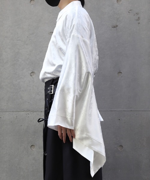 REZEN(リゼン)の「梅×竹ジャガード和袖シャツ(シャツ/ブラウス・メンズ・ブルーパープル/ライトグレー・MEDIUM/LARGE)」の13枚目の写真