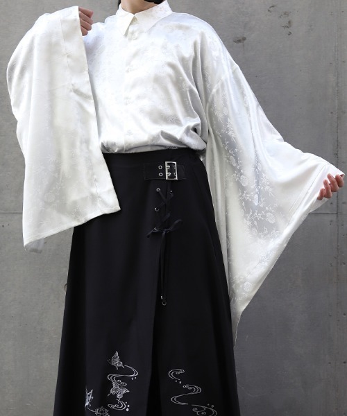 REZEN(リゼン)の「梅×竹ジャガード和袖シャツ(シャツ/ブラウス・メンズ・ブルーパープル/ライトグレー・MEDIUM/LARGE)」の15枚目の写真