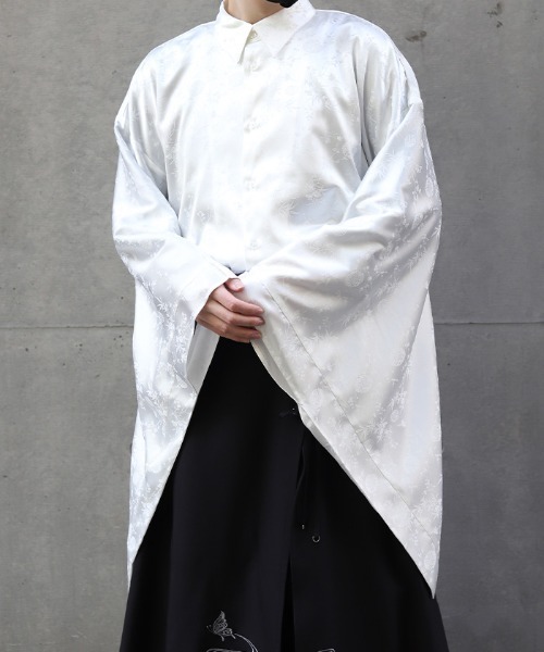 REZEN(リゼン)の「梅×竹ジャガード和袖シャツ(シャツ/ブラウス・メンズ・ブルーパープル/ライトグレー・MEDIUM/LARGE)」の16枚目の写真
