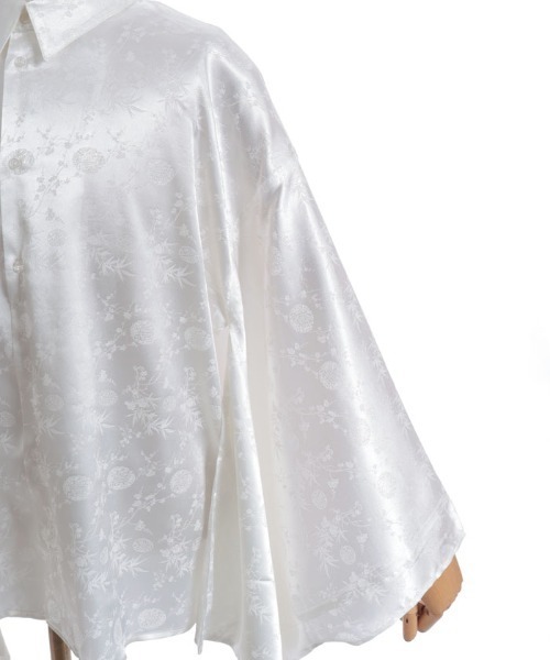 REZEN(リゼン)の「梅×竹ジャガード和袖シャツ(シャツ/ブラウス・メンズ・ブルーパープル/ライトグレー・MEDIUM/LARGE)」の9枚目の写真