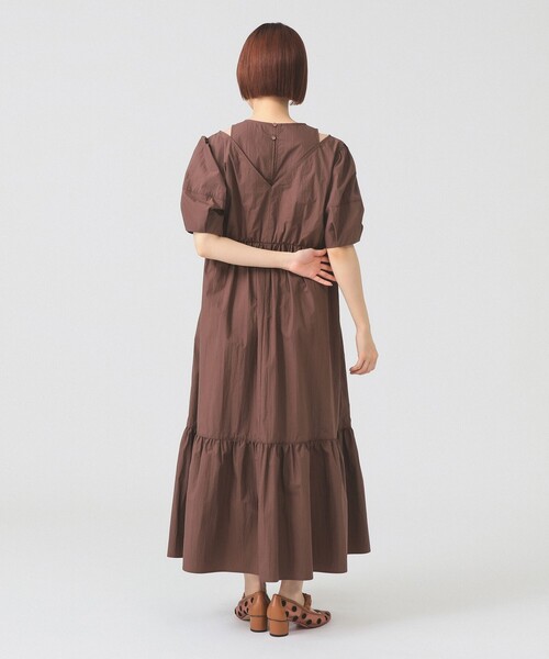 Ray BEAMS（レイビームス）の「【8/6 再値下げ】ショルダー スリット ワンピース（ワンピース・レディース・ブラック/ダークブラウン・0/1）」の7枚目の写真