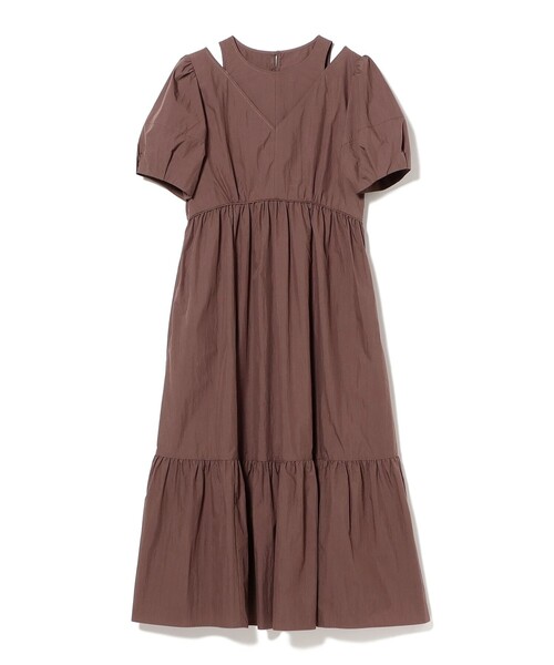 Ray BEAMS（レイビームス）の「【8/6 再値下げ】ショルダー スリット ワンピース（ワンピース・レディース・ブラック/ダークブラウン・0/1）」の20枚目の写真